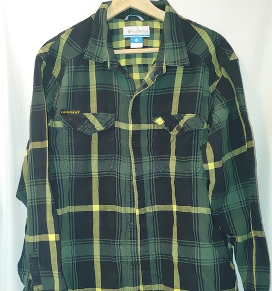 Oregon Ducks Plaid Flannel Button Front 